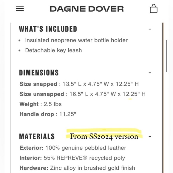 2019 Allyn Tote from Dagne Dover - Picture 6 of 6